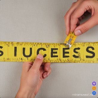Muse AI image of hands measuring misspelled lettering intended to say “success”.